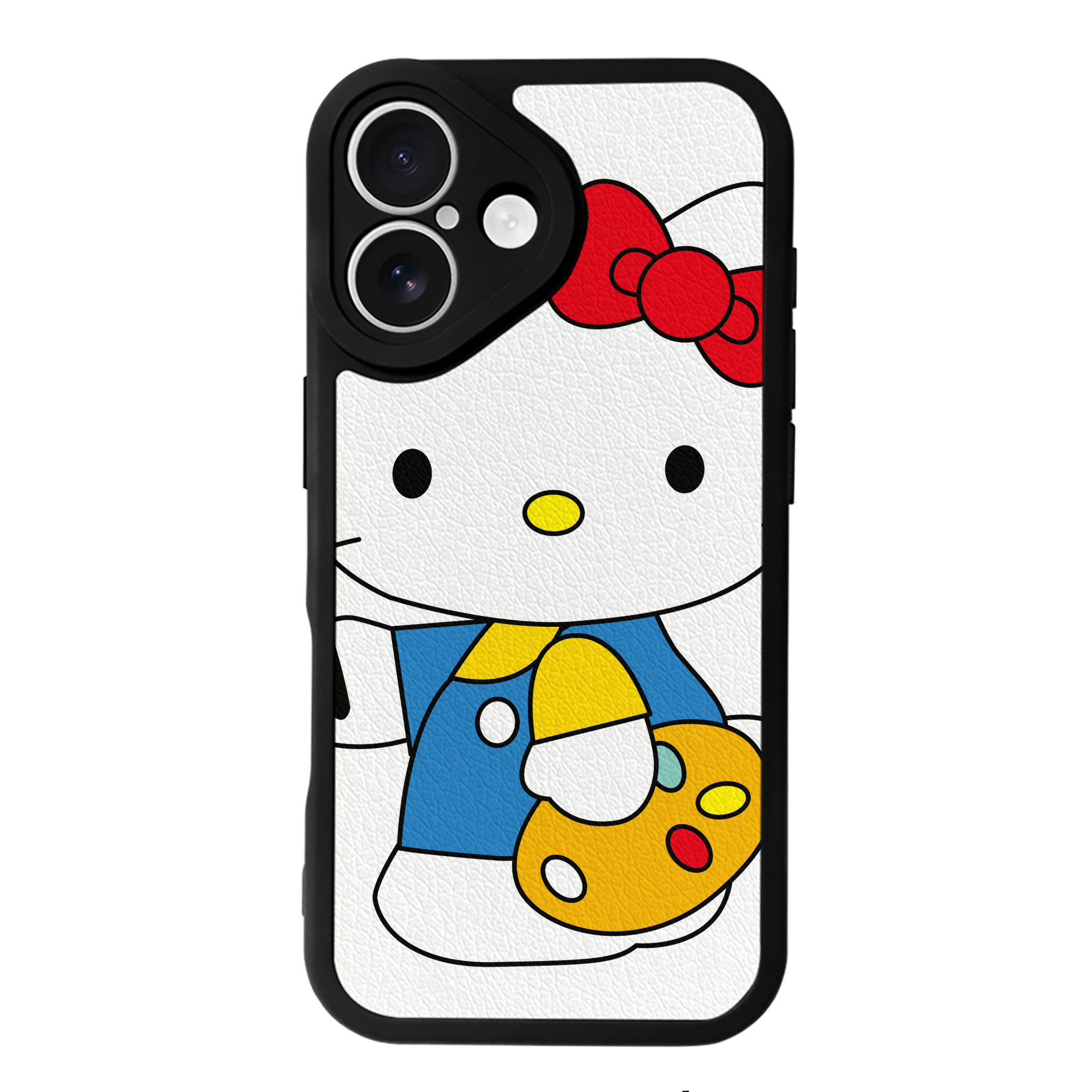 （画像用） Hello Kitty ハローキティ 【iPhone 16シリーズ対応】シリコンスマホケース（レザー調） 材質：シリコン